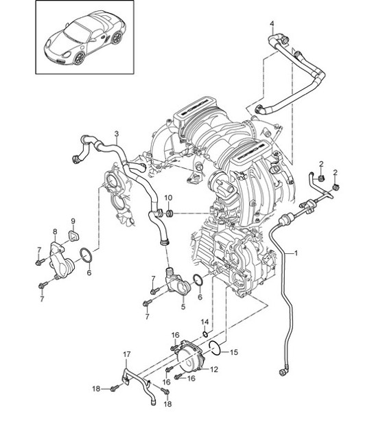 Diagram 104-010 Porsche Cayenne Turbo 4.5L 2003>> Engine