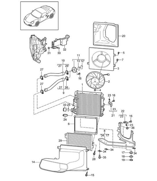 Diagram 105-015 Porsche 993 (911) C2S 1994-97 Engine