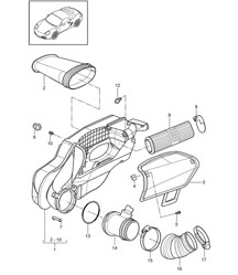 Luftfilter (Modell: A120, A121) 987.2 Boxster / Boxster S 2009-12 Luftfilter (Modell: A120, A121) 987.2 Boxster / Boxster S 2009-12