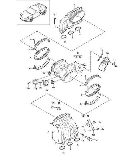 Diagram 107-010 Porsche Macan (95B) MK1 (2014-2018) Engine