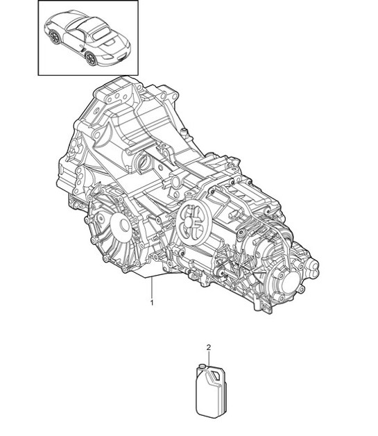 Ersatzgetriebe / Einbaubereit (Modell: G8710, G8740+ PR:480) 987.2 Boxster / Boxster S 2009-12