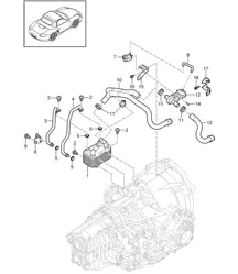 - PDK - Versnellingsbak / Warmtewisselaar / Olieleiding / Waterleiding 987.2 Boxster / Boxster S 2009-12