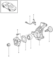 Radträger / Radnabe 987.2 Boxster / Boxster S 2009-12