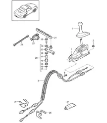 Transmissiebediening / Handgeschakelde versnellingsbak 987.2 Boxster / Boxster S 2009-12