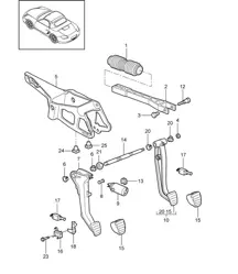 Pédales 987.2 Boxster / Boxster S 2009-12