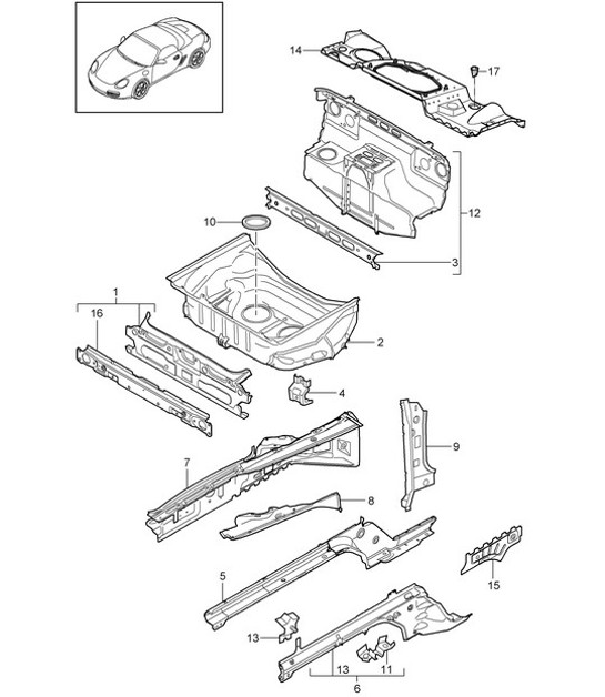 Diagram 801-010 Porsche 卡宴 Turbo V8 4.0L 汽油 550Hp 