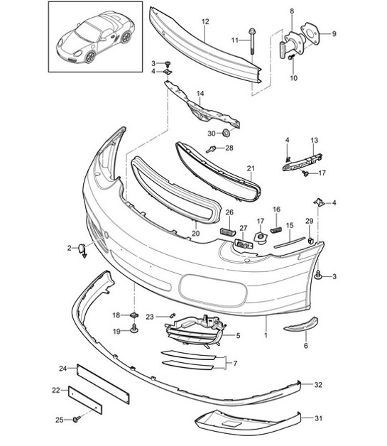 Diagram 802-000 Porsche Cayenne Coupe Turbo S E-Hybrid V8 4.0L 550CV 