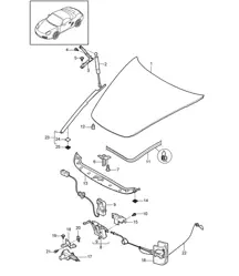 Copertura anteriore 987.2 Boxster / Boxster S 2009-12