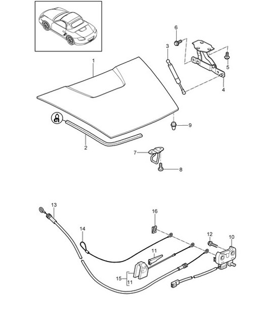 Diagram 803-005 Porsche 996 C4 3.6L 09/01-2005  车身
