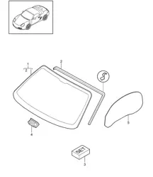 Vetri delle finestre 987.2 Boxster / Boxster S 2009-12