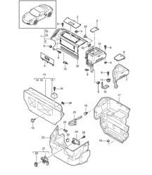 Luggage compartment - FRONT  - 987.2 Boxster / Boxster S 2009-12