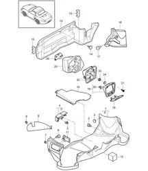 Coffre à bagages - ARRIÈRE - 987.2 Boxster / Boxster S 2009-12