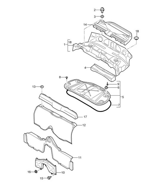 Diagram 807-006 Porsche Panamera 4S V8 4.8L Karosserie