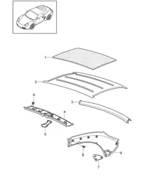 Hardtop / Équipement intérieur 987.2 Boxster / Boxster S 2009-12