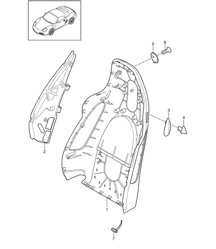 Carcasa del respaldo / Asiento deportivo 987.2 Boxster / Boxster S 2009-12