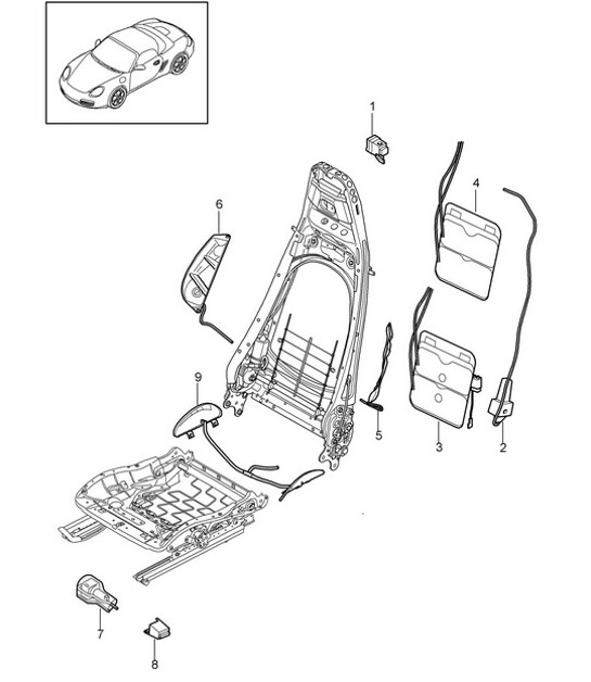Diagram 817-022 Porsche 991 Cabriolet 2S 3.0L (420 Bhp) Body