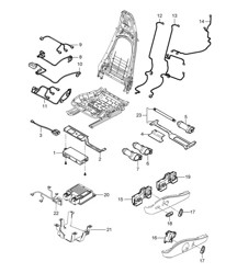 Telai elettrici / Interruttore / Centralina / Motore elettrico / sedile sportivo 987.2 Boxster / Boxster 2009-12 Telai elettrici / Interruttore / Centralina / Motore elettrico / sedile sportivo 987.2 Boxster / Boxster 2009-12