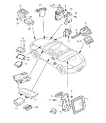 Unités de commande 987.2 Boxster / Boxster S 2009-12