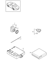 Regeleenheden / Ontstekings-/startschakelaar / PORSCHE ACCES SYSTEM 987.2 Boxster / Boxster S 2009-12