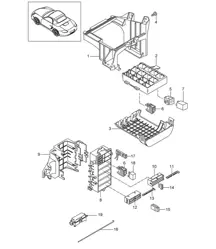 Central electrics / Dashboard 987.2 Boxster / Boxster S 2009-12