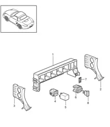 Sistema eléctrico central / Parte trasera 987.2 Boxster / Boxster S 2009-12
