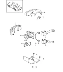 Interruttore sul piantone dello sterzo 987.2 Boxster / Boxster S 2009-12