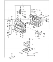 crankcase single parts 987 Boxster / Boxster S 2005-08
