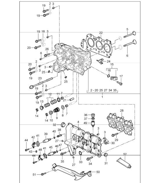Diagram 103-00 Porsche Cayenne Turbo E-Híbrido V8 4.0L 739Hp 