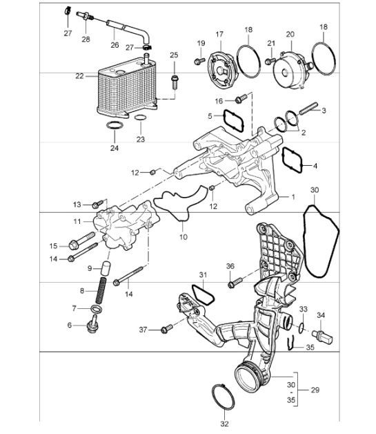 Diagram 104-00 Porsche Macan S Diesel 3.0L V6 258 PS Motor