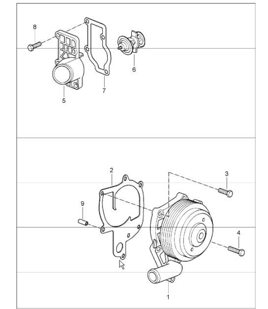 Diagram 105-00 Porsche Cayenne MK3 (958) 2010-2017 Motor