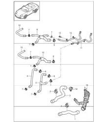 Refrigeración líquida - 1 - para 987 Boxster / Boxster S 2005-08