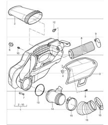 air cleaner 987 Boxster / Boxster S 2005-08 air cleaner 987 Boxster / Boxster S 2005-08