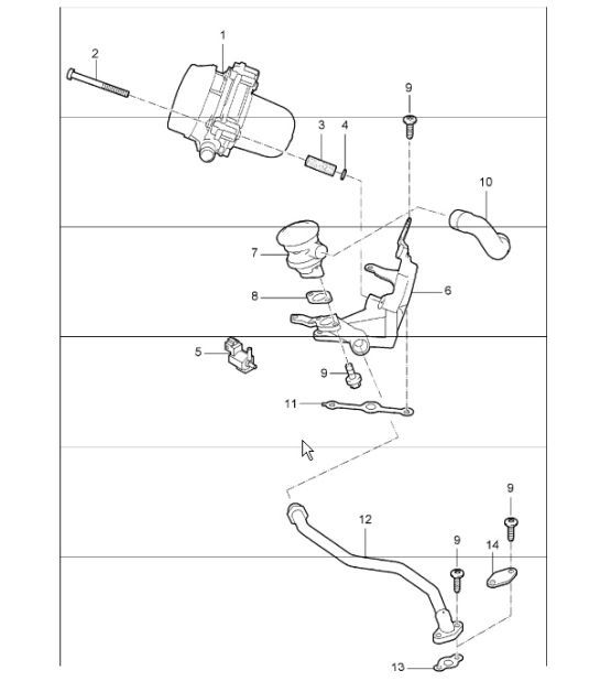 Diagram 108-05 Porsche Boxster GTS 718 4.0L PDK (400 Bhp) Engine