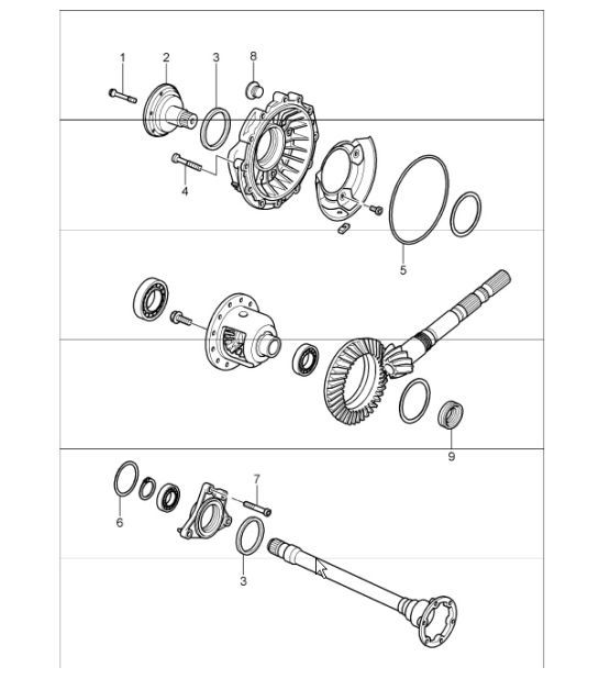 tiptronic (I248), differential, differential housing 987 Boxster / Boxster S 2005-08