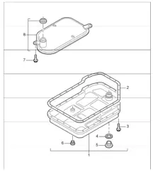 tiptronic (I249)  oil filter and  oil pan 987 Boxster / Boxster S 2005-08