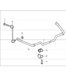 stabiliser 987 Boxster / Boxster S 2005-08