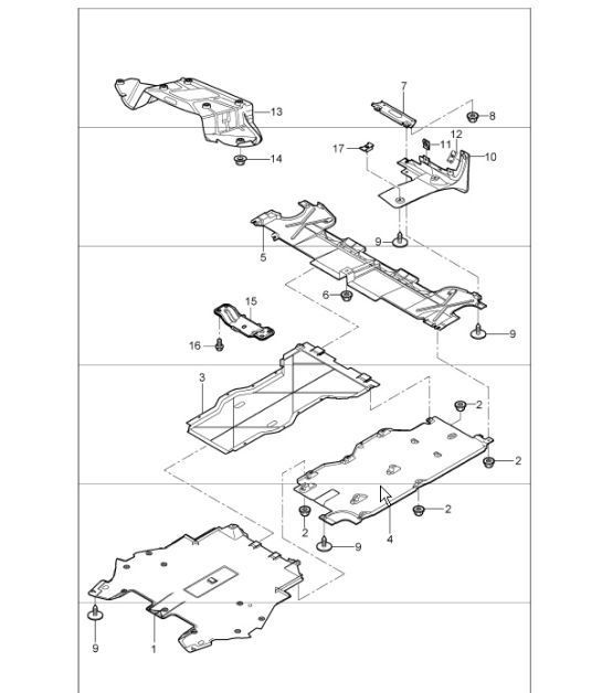 Diagram 801-70 Porsche 开曼 S 3.4L 987C 2005-08  车身