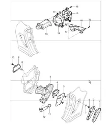 ventilation engine compartment 987 boxster / Boxster S 2005-08