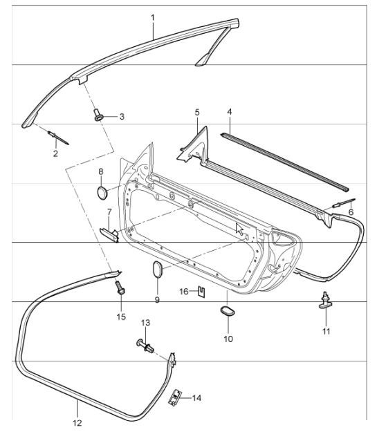 Diagram 804-10 Porsche 968 涡轮增压 S 3.0L 1993-94  车身