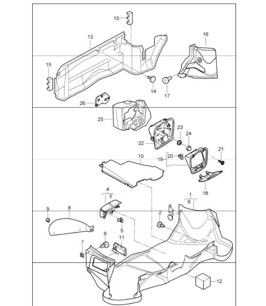 Diagram 807-01 Porsche 991 Carrera C2S 3.8L（400马力）  车身
