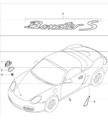 pellicola parasassi insegne 987 Boxster / Boxster S 2005-08