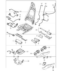 wiring harnesses: control unit, switch, standard seat, comfort seat 987 Boxster / Boxster S 2005-08 wiring harnesses: control unit, switch, standard seat, comfort seat 987 Boxster / Boxster S 2005-08