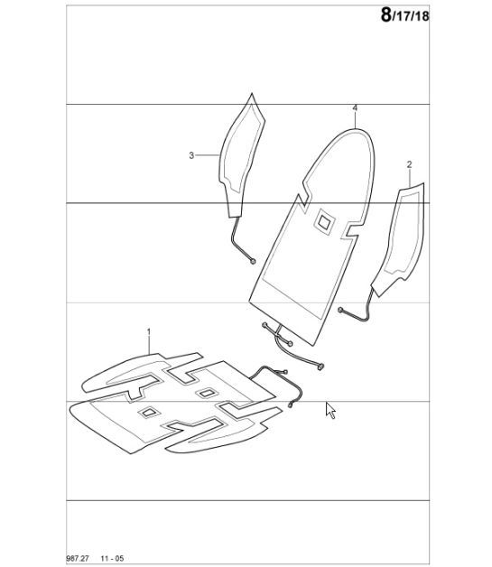 Diagram 817-18 Porsche 991 (911) MK1 2012-2016 Body
