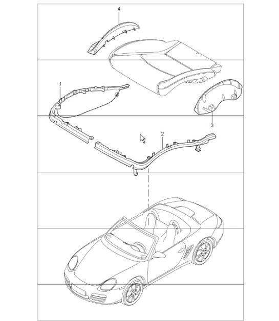 Diagram 817-24 Porsche Cayman 987C/981C (2005-2016) Body