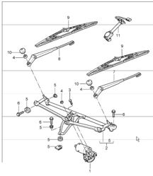 windscreen wiper system,  rain sensor 987 Boxster / Boxster S 2005-08 windscreen wiper system,  rain sensor 987 Boxster / Boxster S 2005-08