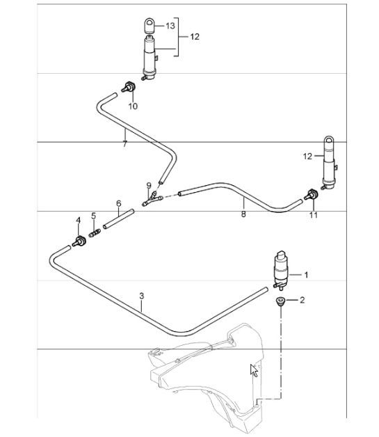 Diagram 904-20 Porsche Cayenne V6 3.0L Diesel 245 CV Materiale elettrico