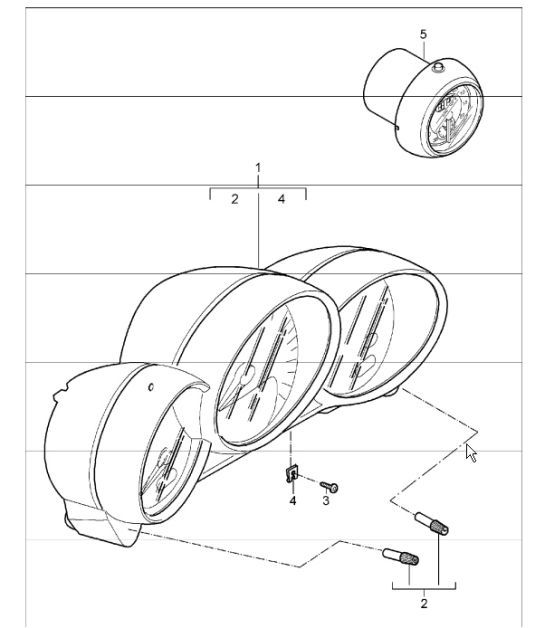 Diagram 906-01 Porsche Boxster 986/987/981 (1997-2016) Elektrische Ausrüstung