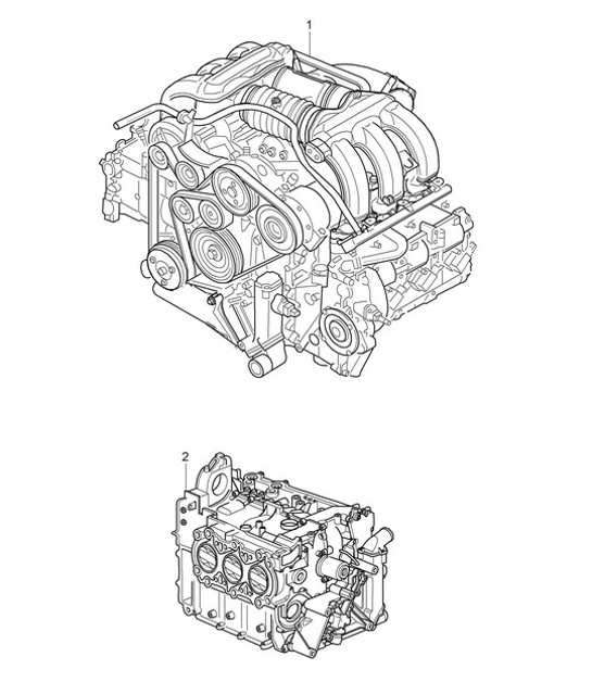 Diagram 101-000 Porsche 991 (911) MK1 2012-2016 Motore