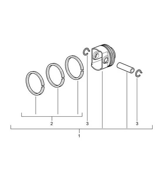 Diagram 102-005 Porsche 996 C4 3.4L 1997-08/01 Motore