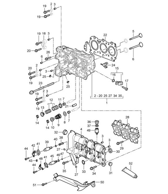 Diagram 103-000 Porsche Cayenne E-Hybrid V6 3.0L V6 340 CV 